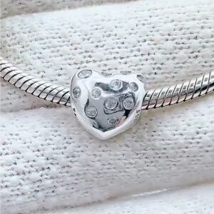 Pandora Sparkle Of Love Heart Charm S925 Silver Charm For Bracelet